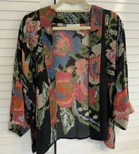 One Hundred Stars Women s Short Kimono Floral Sheer Lightweight Multicolored