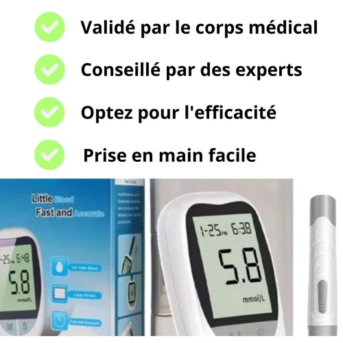 Portable Diabetes Test Mg/dl Blood Glucose Reader With Precise Strips Easy - Picture 4 of 5