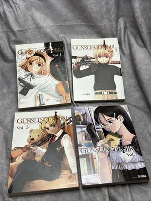 GUNSLINGER GIRL Vol 1,2,3 4 Manga Anime-Style Books, English Lot