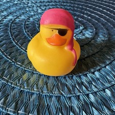 Pink bandanna eyepatch, pirate 2 Rubber Duck Jeep Pool Bath Toy
