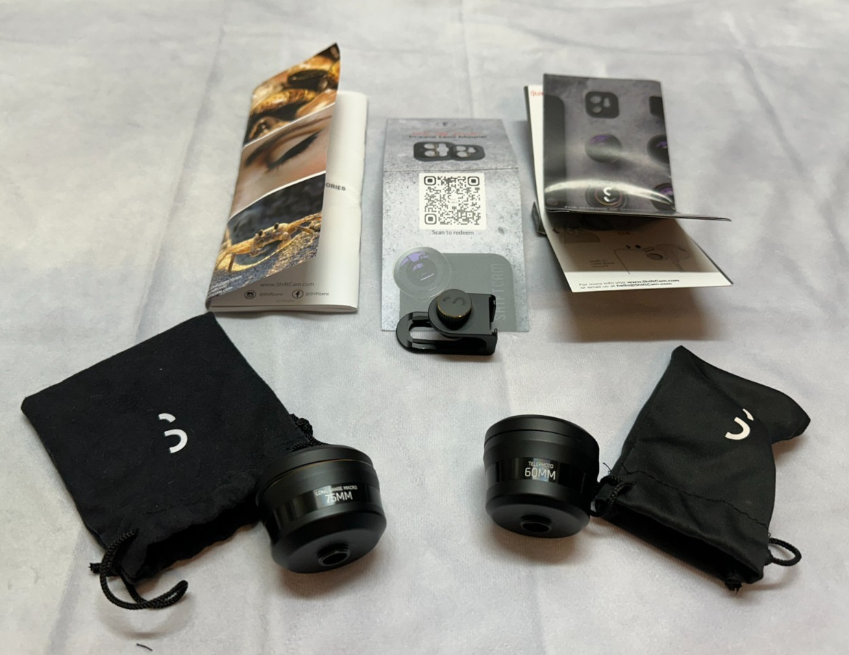 Shiftcam Lens Lot Of 2 for smartphone Long Range Macro 75mm & Telephoto 60mm