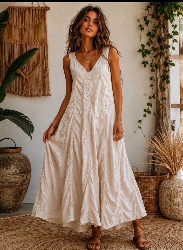 Athleta Canopy Parachute OVERSIZED Nylon Swing Dress Size S Beige Lightweight #X