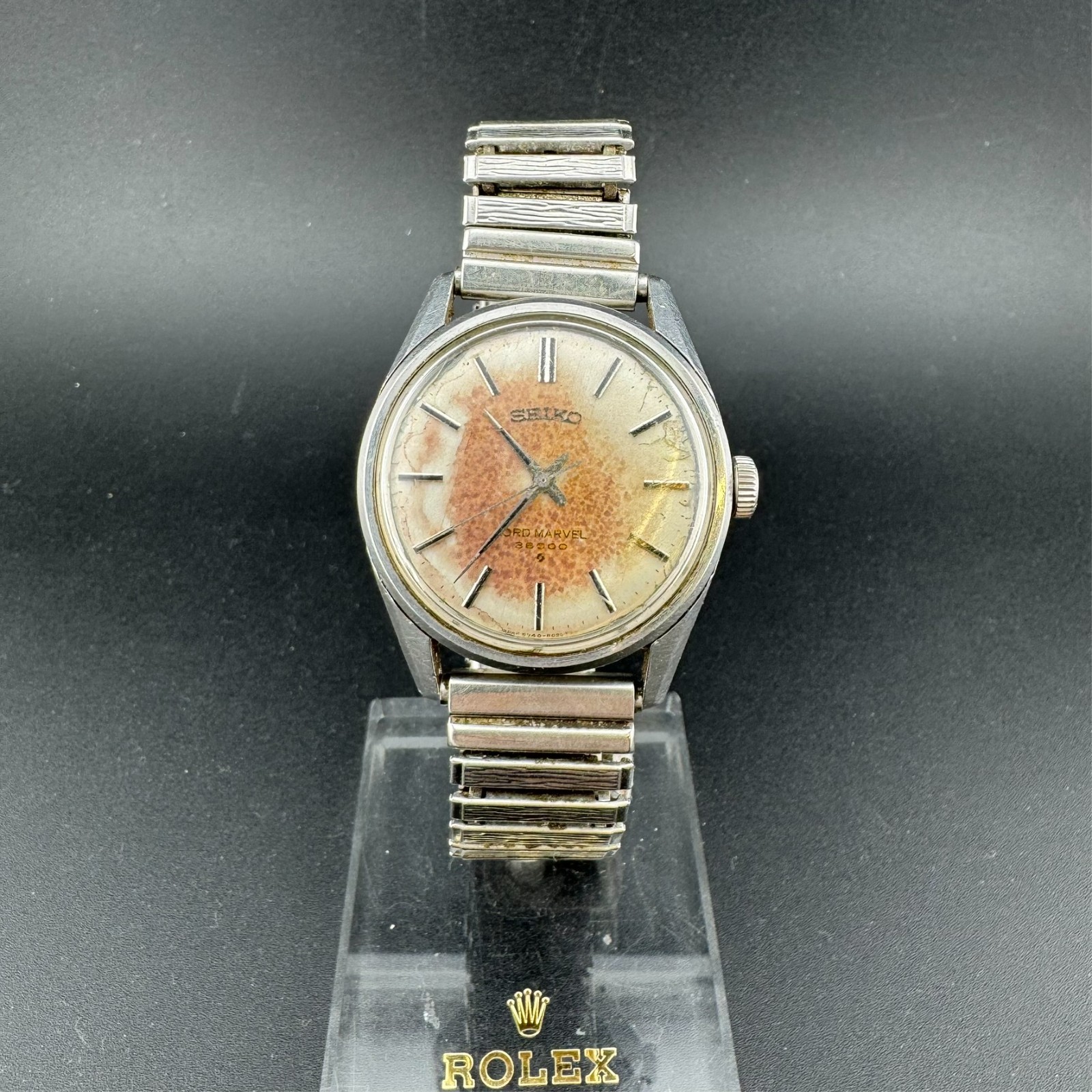 SEIKO Lord Marvel 5740-8000 36000 Hi-Beat 35mm Mechanical Watch NO TARIFF Patina