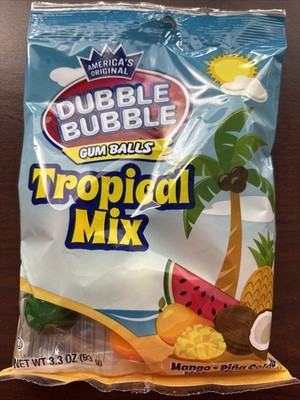 2 Tropical Mix Flavors Dubble Bubble Gum Balls