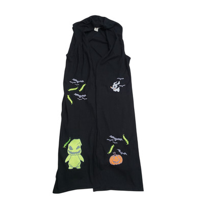 Nightmare Before Christmas Oogie Boogie Creepy Sleeveless Duster Cardigan Black