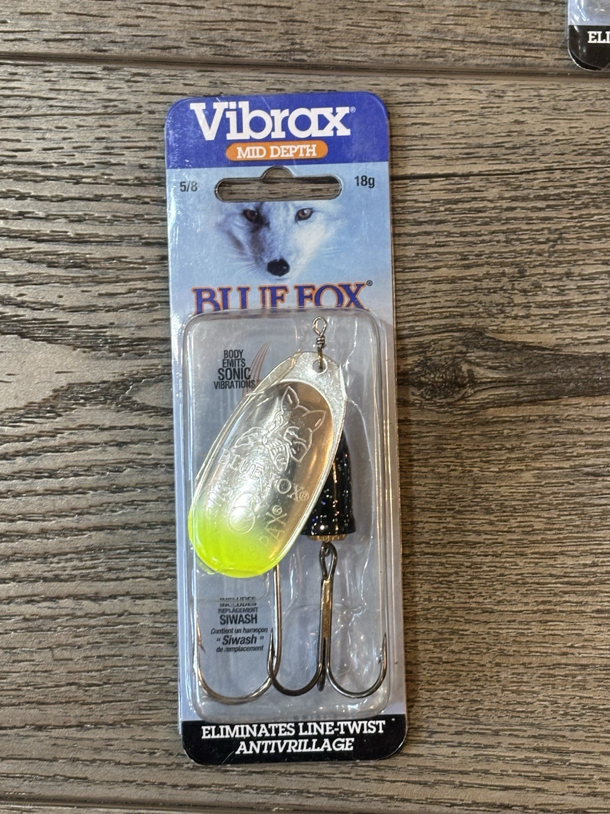 Lot Of (5) NEW Blue Fox Vibrax Size 6 Spinners - Black Body-Silver/Chart Blade. - Image 3