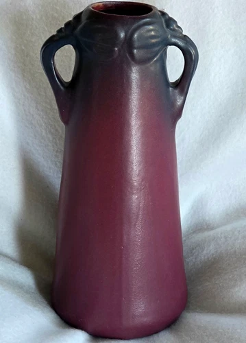 Early Van Briggle Pottery 10" Vase Dragonfly Handles HTF Form VGC Arts & Crafts