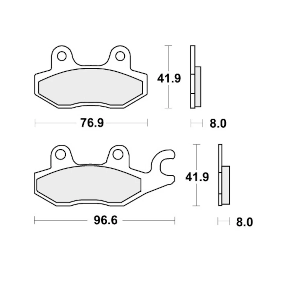 Pastillas de freno para TRIUMPH TRIDENT 900 1991-2000 derecha/delantera calle SBS Foto 2 de 4