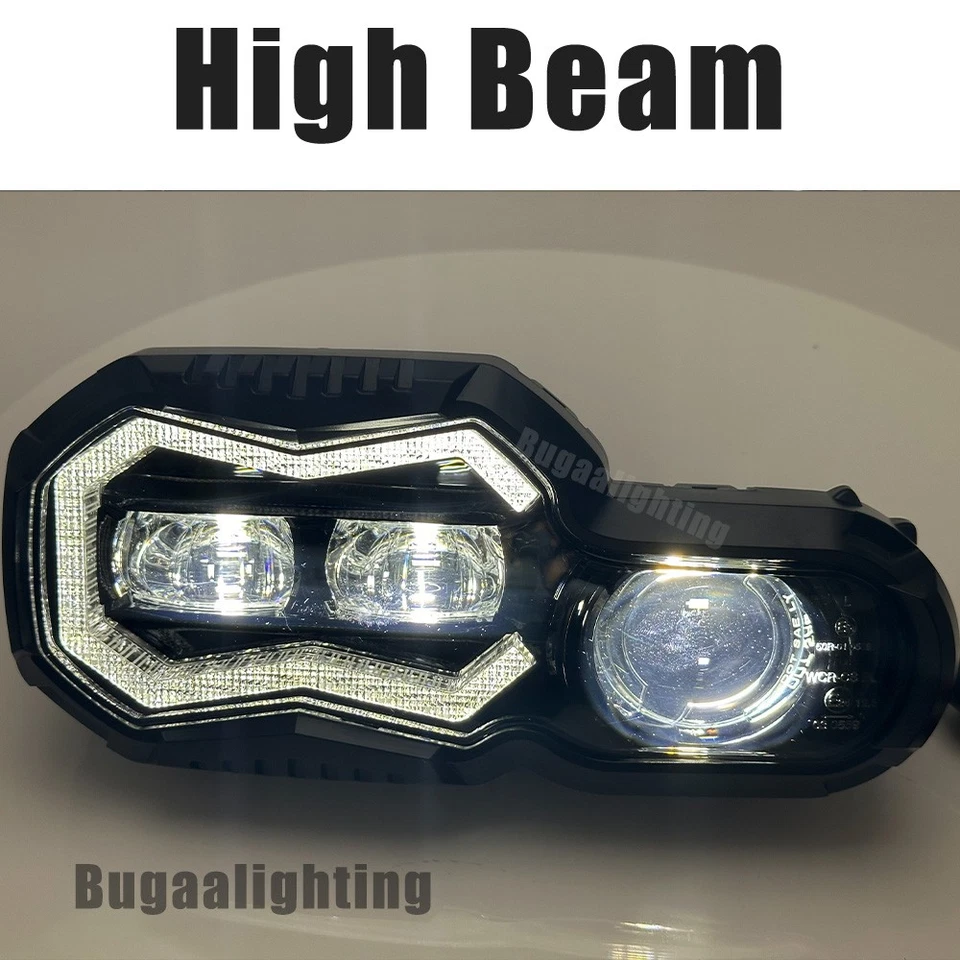 LED Headlight DRL High/Low Beam Lamp For BMW F650GS F700GS F800GS F800R F800ADV  - Image 3 of 4