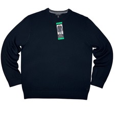 NEW Banana Republic Merino Wool Crew Neck Sweater Mens XL Black Quiet Luxury