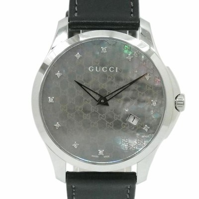 Gucci G Timeless Quartz Watch 12P Diamond Shell Dial