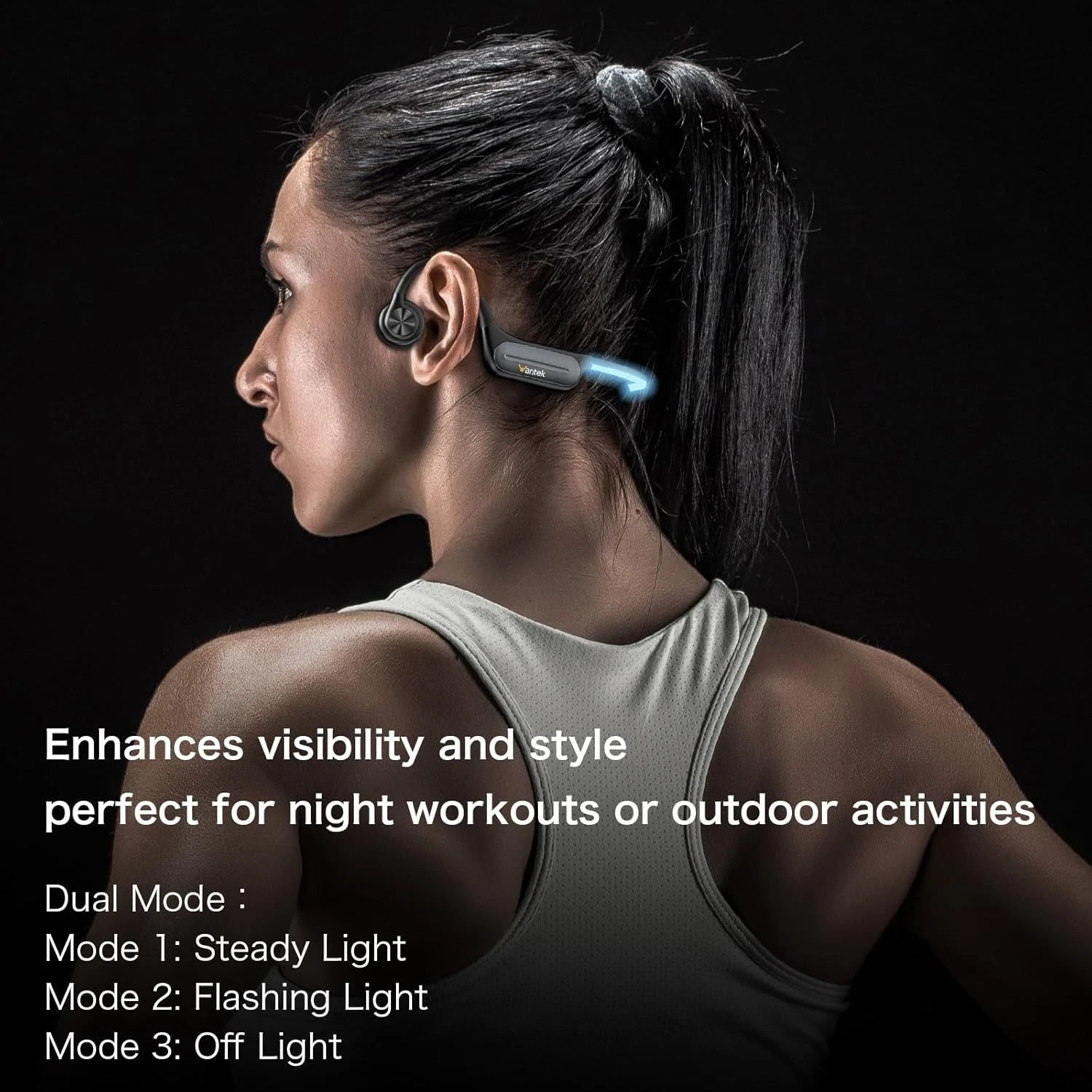 Wantek Bone Conduction Headphone Bluetooth 32G MP3 Waterproof Swimming Earbuds 