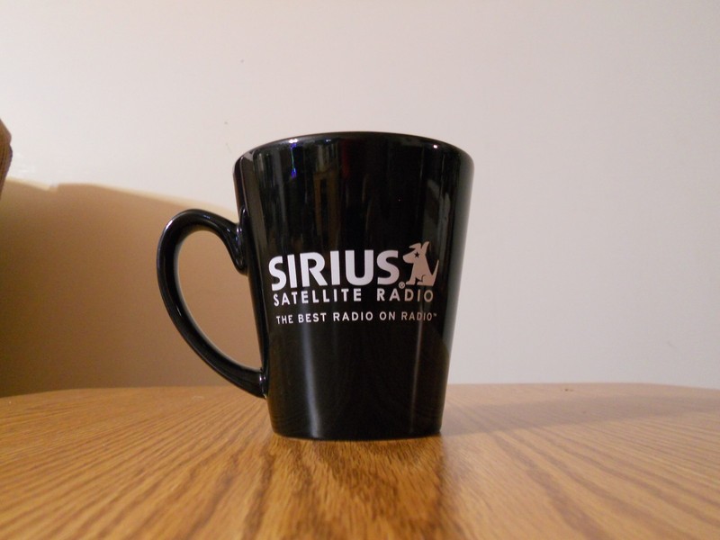 Black Sirius Satellite Radio Coffee Mug Cup Dog Mascot "The Best Radio on Radio"