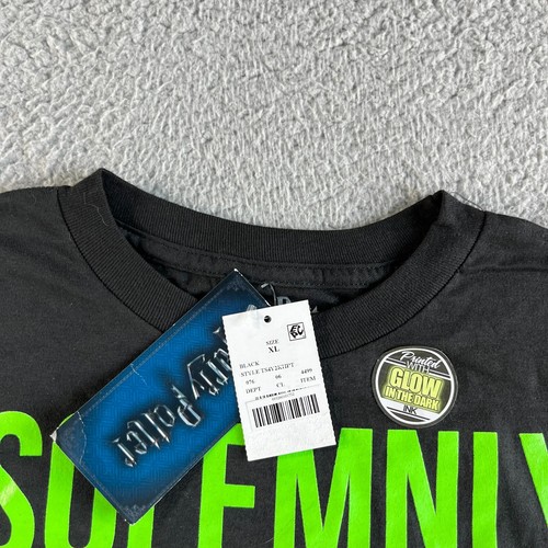 NEW Harry Potter T Shirt Boys Extra Large Black Graphic Tee Glow in the Dark - Picture 2 of 8