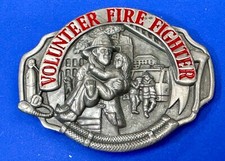 Volunteer Fire Fighter Hero Saving Child From Burning Building Belt Buckle