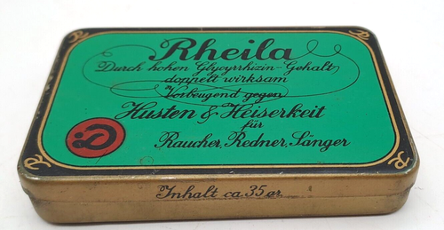 Rheila Blechdose A.Diedenhofen ab 1920er Jahre Hustenbonbons ca. 1,5x5x8cm - Bild 4 von 7
