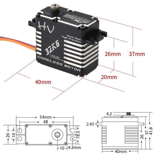 JX 32KG CLS-HV7332MG HV Steel Gear Full Digital Servo für RC Hubschrauber DIY - Bild 6 von 12