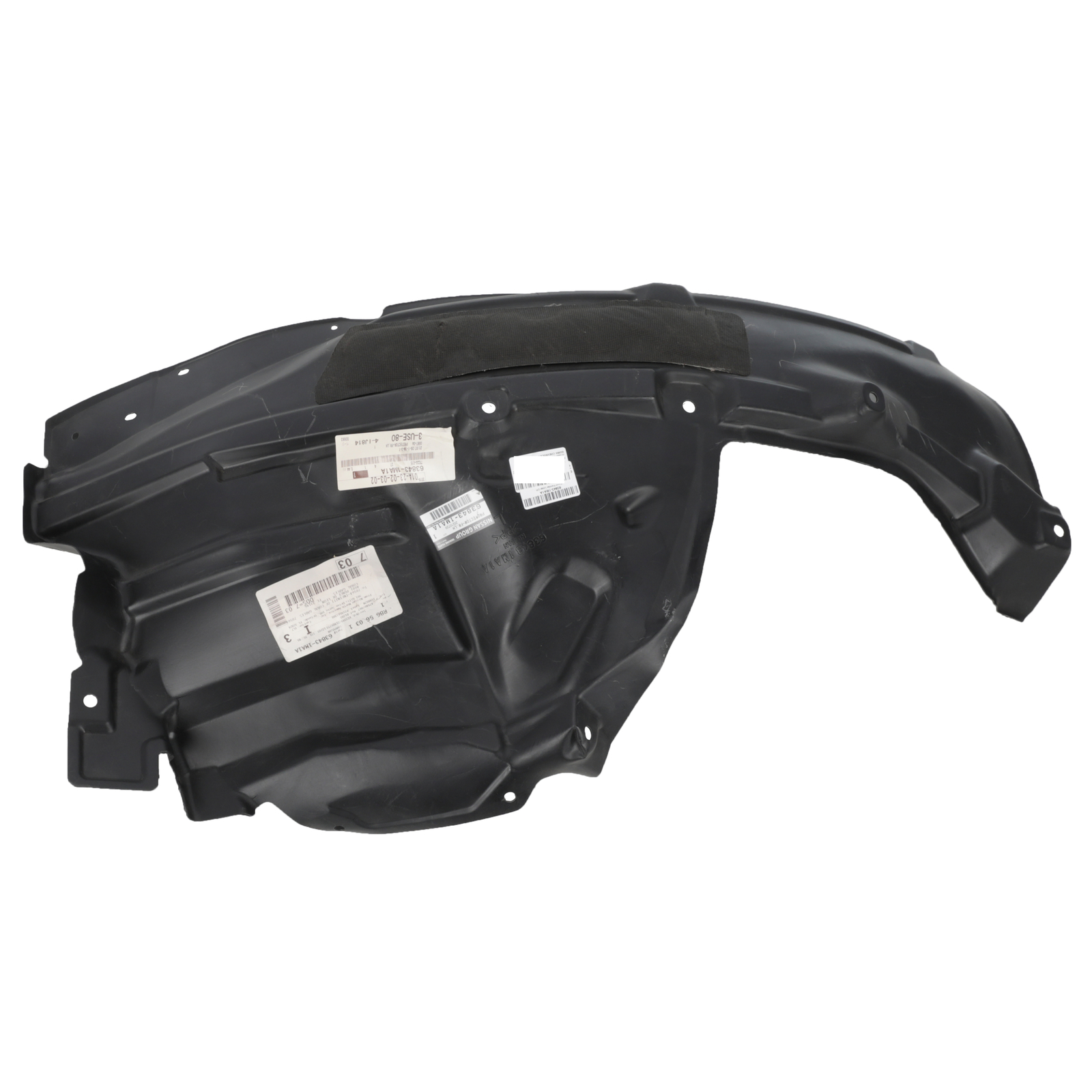 Guardabarros trasero para Infiniti Q70/Q70L/M35h/M37/M56 2011-2019 (P/N 63843-1MA1A)