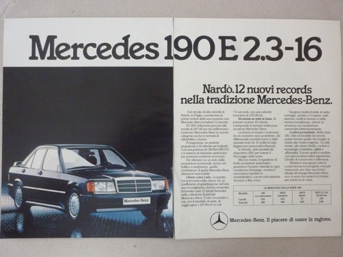 * ADVERTISING PUBBLICITA' MERCEDES-BENZ serie 190 - 1988 VEDI ALTRE DISPONIBILI - Foto 5 di 12
