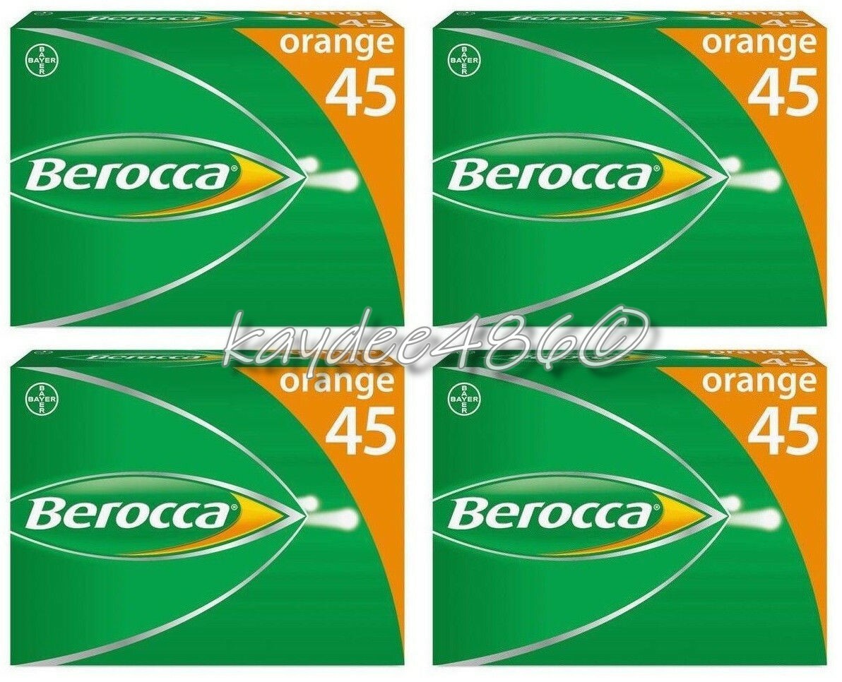 180 x Berocca Orange Effervescent Multi Vitamin 45 x4 Tablet Energy Release 2027