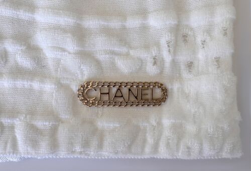 NEW 20C WHITE CHANEL CC LOGO EMBROIDERY TEE T-SHIRT TOP XS - Picture 10 of 14