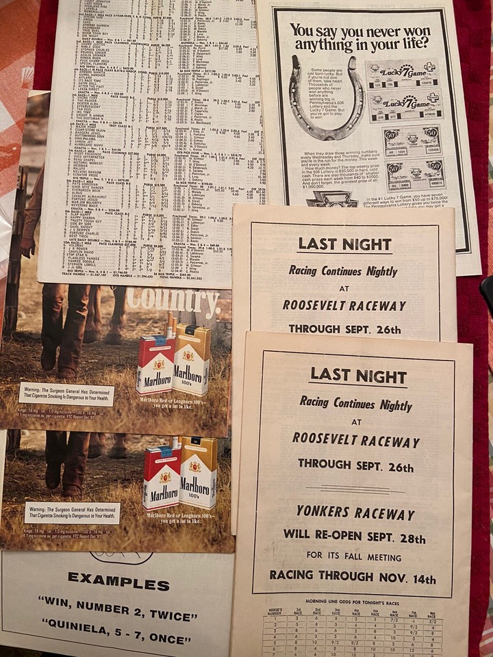7 HARNESS RACING PROGRAMS—1953 + YONKERS + LIBERTY BELL+ MEADOWLANDS