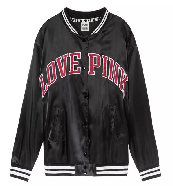 Victoria's Secret Pink Bomber Jacket "Love Pink" Size Medium eBay