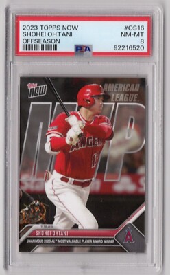 SHOHEI OHTANI 2023 TOPPS NOW OS16 AL MVP NM-MT PSA 8 LOS ANGELES