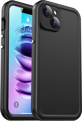 Real 360 Designed Compatible With iPhone 14 Plus Case (Black)