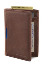 SERMAN BRANDS - Wallets for Men Slim Mens leather RFID  Assorted Colors 