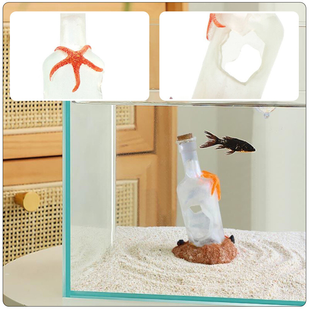 Beer Bottle Aquarium Decor Habitat Hideout Landscaping Rockery eBay