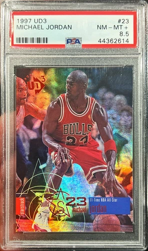 1997-98 Upper Deck UD3 Michael Jordan Starstruck Holo Card #23 PSA 8.5 NM-Mint+