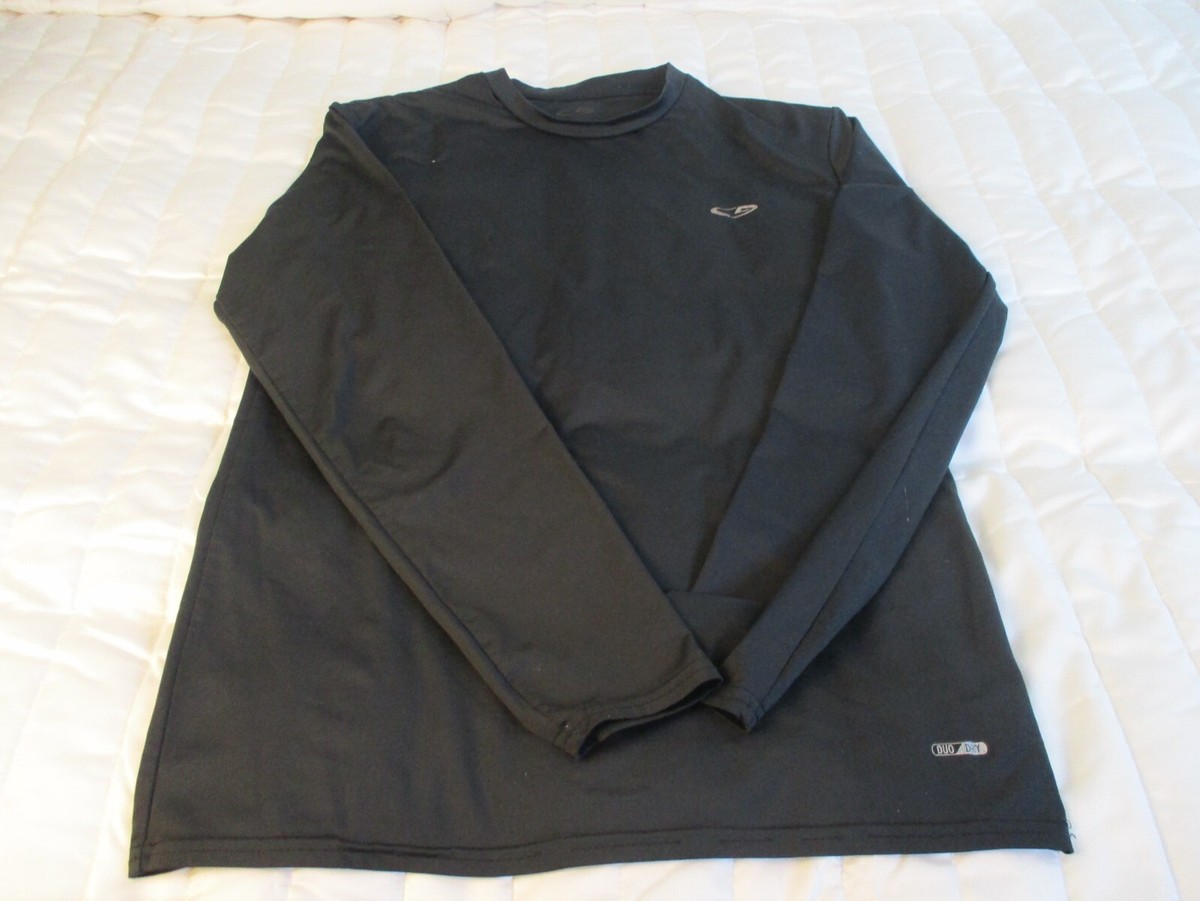 Champion Duo Dry Shirt Men's Large Black Long Sleeve Polyester Spandex