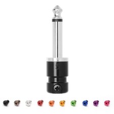 SquarePlug SPS5BK Low Profile Mono TS Straight 6.35mm Jack. BLACK