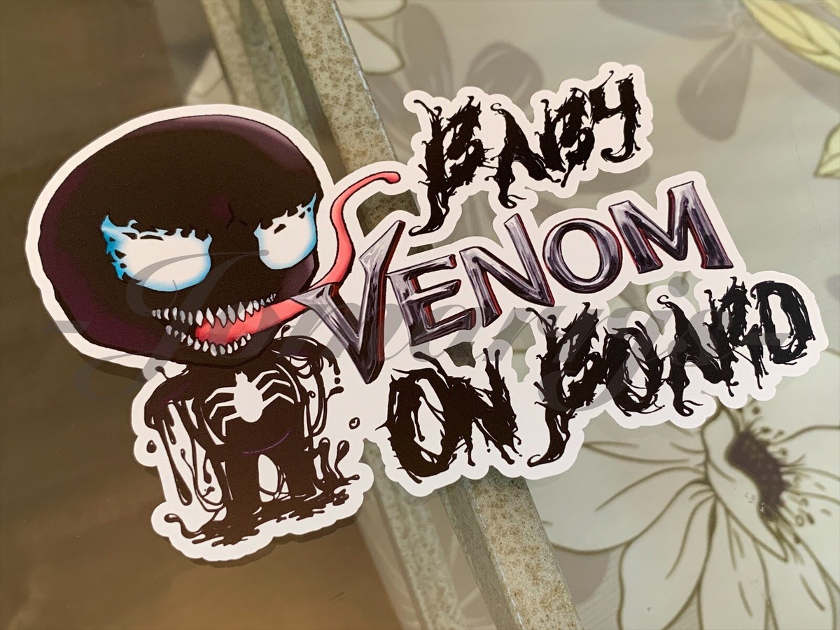 Custom Chibi Venom Baby (or Kid) on Board Sticker Decal Marvel