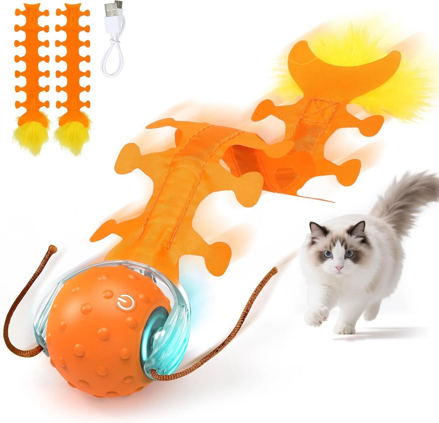 Cat Toy for Indoor Cats / Adult - Rechargeable Interactive Electric Cat Ball Toy
