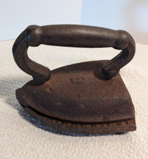 Vintage Cast Iron Sad Iron and Enterprise Trivet