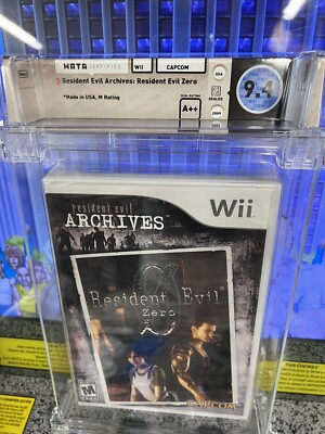 2009 Nintendo Wii Resident Evil Archives R.E. Zero Graded WATA 9.4 Sealed A++