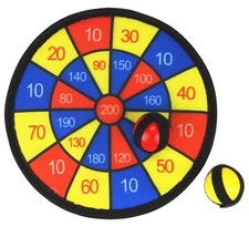 Dartspiel mit Klettball Wurfspiel für Kinder Dartscheibe 2 Klettbälle Neu Dart