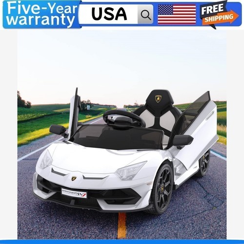 Ride on Car for Kid 12V Licensed Lamborghini 2 Speeds LED Headlight Car Control