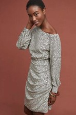NEW $578 Anthropologie Dara WHIT Silk Sheath Dress Size 8 Z256-28