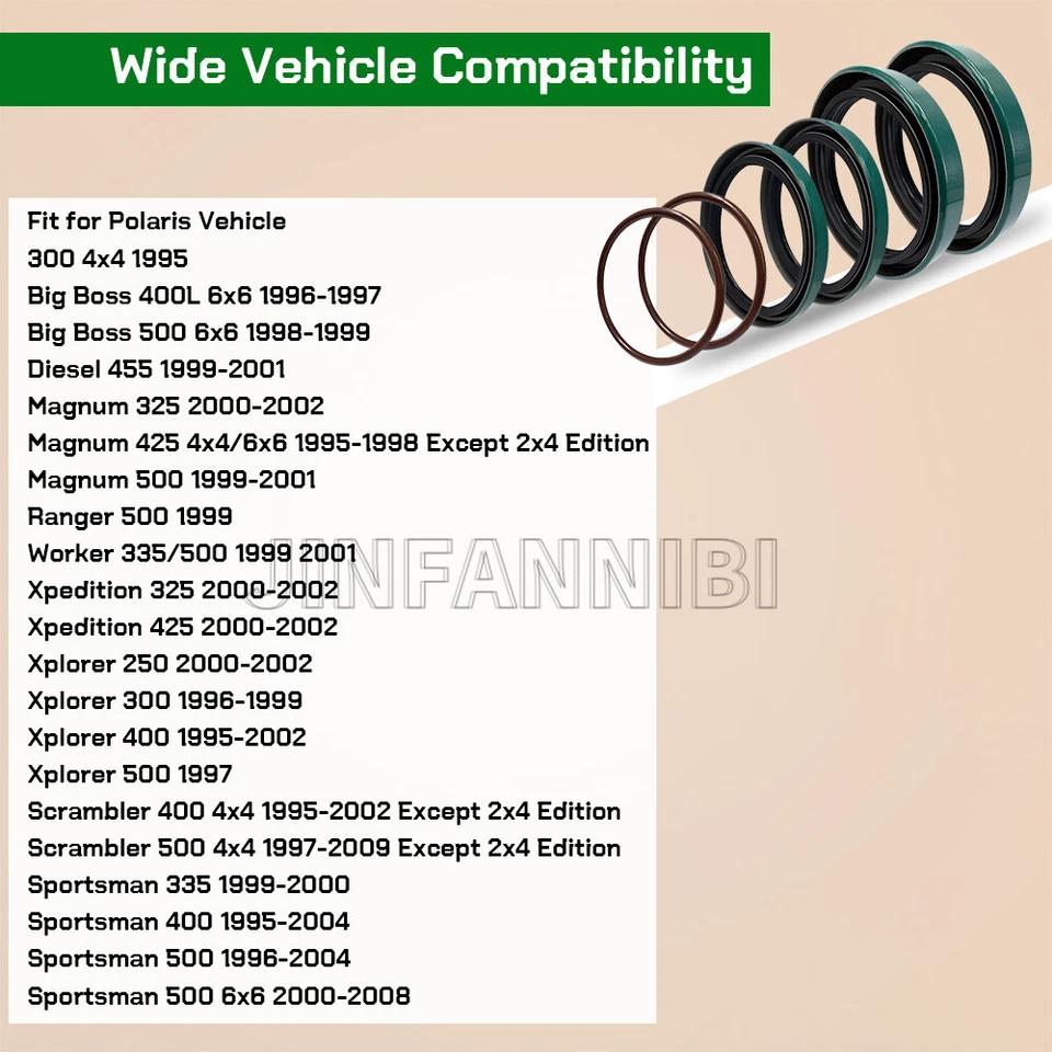 Front Wheel Hub Strut Bearings &Seals Kit for Polaris Magnum 325 425 500 4x4 6x6 - Image 2 of 4