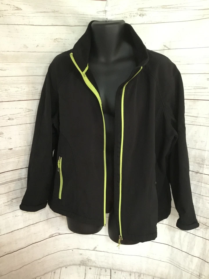 Chaqueta para mujer Xersion cremallera frontal negra manga larga  Foto 4 de 4