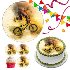 Bicycle Bike Cake Topper Party Decoration Edible Birthday Gift Celebration BMX
