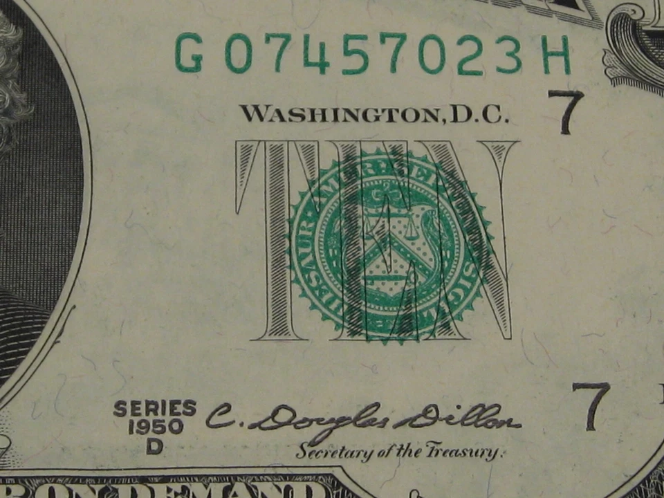 Uncirculated 1950-D FRN Note G/H Block. #45 - Image 4 of 4