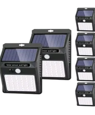 Solar Wall Garage Porch Lights Outdoor 5Pack/3Modes Motion Or All Nite Security 