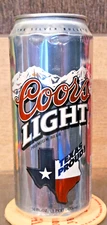 2000 16 OUNCE BOTTOM OPEN TEXAS PROUD COORS LIGHT STAY TAB BEER CAN  EMPTY
