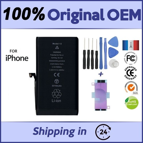 3310mAh IPHONE 12 BATTERY 100% BRAND NEW OEM SUPERIOR CAPACITY +/ TOOLS - 第 1/1 張圖片