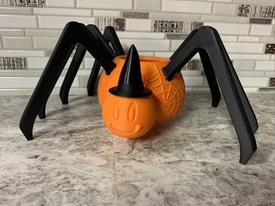 Halloween Witch Spider Candle Holder Candy Dish 3D Printed