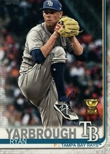 #432 Ryan Yarbrough Trophy Tampa Bay Rays 2019 Topps Series 2 Baseball Card GAP